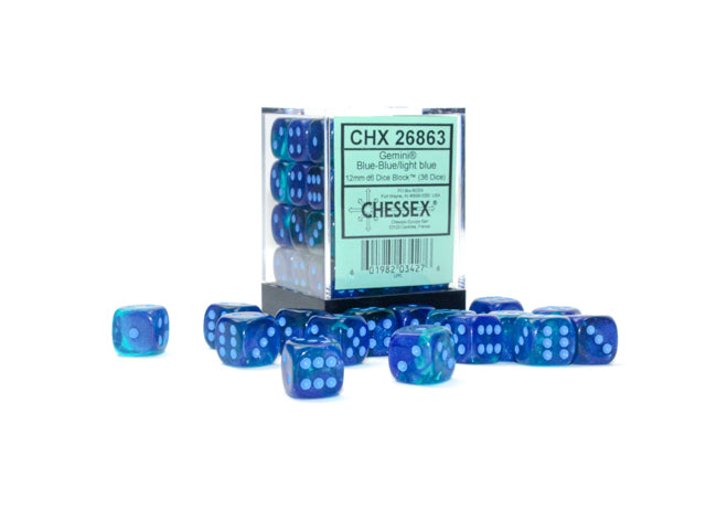 Chessex Gemini Blue/light blue dice