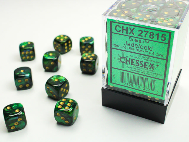 Chessex Scarab Jade/Gold dice