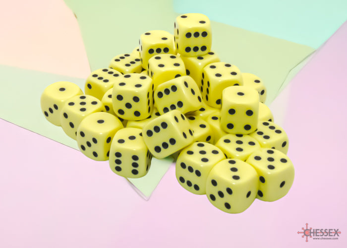 Chessex Opaque Pastel Yellow/Black dice