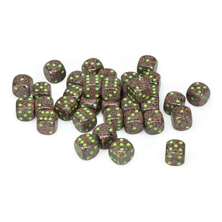 Chessex 25910 Speckled Earth Dice Block 6-Sided  Set of 36  12mm
