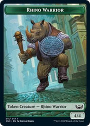 Fish // Rhino Warrior Double-Sided Token (Back)