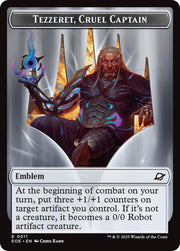 Robot // Emblem - Tezzeret, Cruel Captain Double-Sided Token (Back)