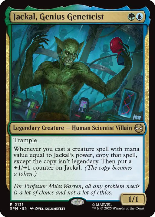 Jackal, Genius Geneticist