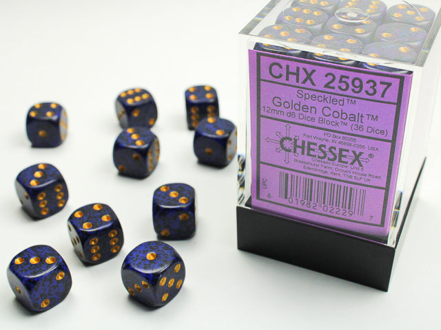 Chessex Speckled 16MM Golden Cobalt
