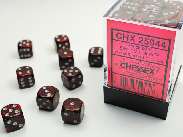 Chessex Speckled 16MM Silver Volcano