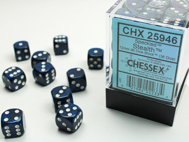 Chessex Speckled 16MM Stealth