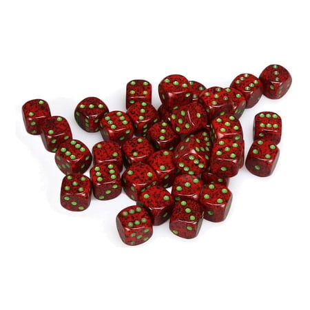 Chessex CHX25904 Dice-Speckled: 36D6 Strawberry Set  Speckled Strawberry