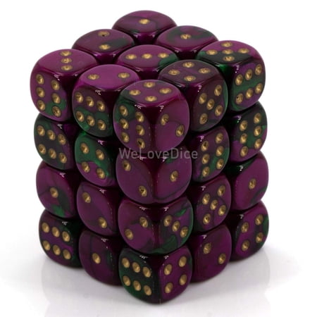 Chessex 26834 Gemini 12mm d6 Dice Block  Multicolor